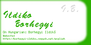 ildiko borhegyi business card