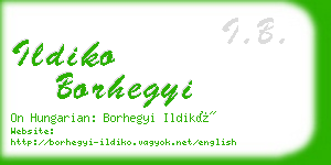 ildiko borhegyi business card